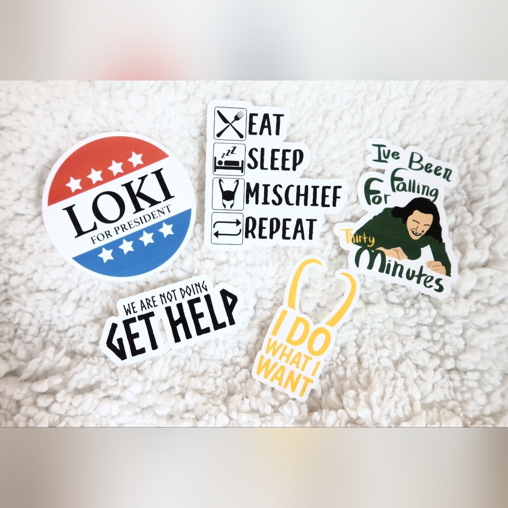 Loki / Loki Stickers / Loki For President / God Of Mischief / Get Help / Thor